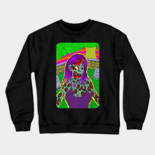 Zombie Woman Crewneck Sweatshirt